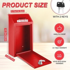 Metal Money Drop Donation Cash Box for Farm Stand Collection Safe Suggestion …