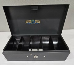 Vintage Gray Metal Steelmaster Bond/Cash/Office Box No Key Art Steel Co. NY