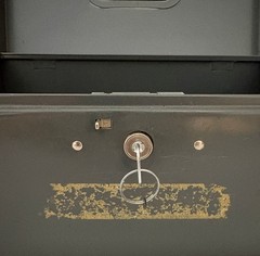 Large Metal Cashbox With Key, Dimensions: 12 1/2&Prime; x 8&Prime; x 5&Prime;, Overall Good Cond.