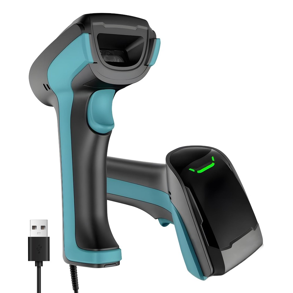 Upgraded Industrial Barcode Scanner 2D/1D Reader USB Wired Screen Paper Scan