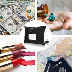 Cash Bag with Lock and 2 Keys Money Bag for Cash with Lock 11.4 * 8.3Inch Money