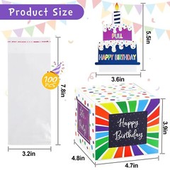 Birthday Money Box for Cash Pull Surprise Roll Gift Boxes for Kids Adults wit…