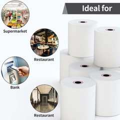 Thermal Receipt Paper Rolls Cash Register POS Terminal 31/8 x 230 Ft 5 Rolls