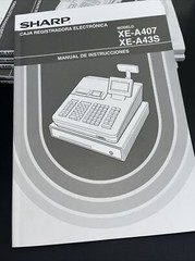 INSTRUCTION OPERATIONS MANUAL Español Spn. Sharp XE-A407 XE-A43S Cash Register
