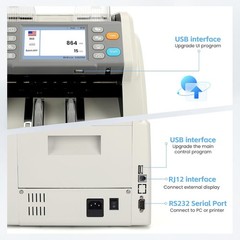 RIBAO MC-50 Bank Grade Money Counter Multi Currency Value Count Serial number