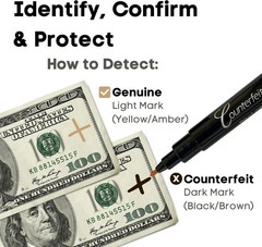 USA-Made Counterfeit Bill Detection Pens – 50 Count for Secure Transactions