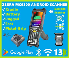 Zebra MC930B PistolGrip Wireless Android 2D/1D/QR Barcode Scanner w/ Cradle! ⭐🔥