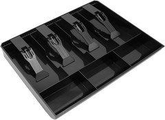 Cash Register Drawer Insert Tray with 4 Bill/3 Coin Compartments for Money