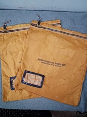 Vintage Bank Deposit Bags Western Pennsylvania National Lot of 2 Lockable 20×18