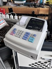 Sharp XE-A102 Entry Level Electronic Cash Register Tested But No Keys