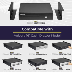 Cash Drawer under Counter Mounting Metal Bracket – 16&Prime; X 5&Prime; X 2&Prime; Black Heavy Dut