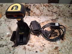 Wasp WWS800 Freedom Wireless Bluetooth Barcode Scanner Complete Kit w/ USB Base