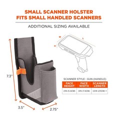 Ergodyne Squids 5540 Barcode Scanner Holster Pouch Gray Small