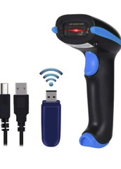 WoneNice Barcode Scanner Wireless 2-in-1 2.4Ghz Wireless+USB 2.0 Wired Handhe