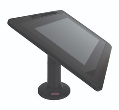 VESA Bracket with 7&Prime; Key Locking Compact Pole Mount Terminal Stand