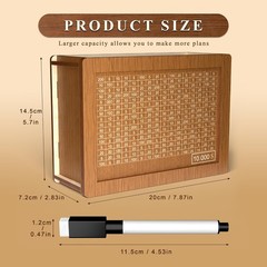 10000 Savings Challenge Box,Cashbox Kakeibo Money Saving Box, Money Vault Saving