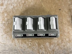 ZEBRA UCL172-4 QUAD BATTERY CHARGER W/ BATTERIES & POWER SUPPLY