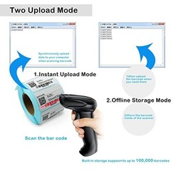2D Wireless Barcode Scanner – Handheld QR Code & PDF417 Reader for PC, Mac, Linu