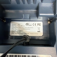 PAX S80 Credit Card Terminal Unit POS With Cable Parts READ