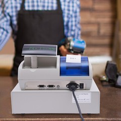 LCD Display Electronic POS System 48 Keys Cash Register For Retail with Drawer