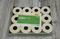 OFFICE MAX 12 Bond Paper Rolls 2 1/4&Prime; x 130 ft Factory Sealed