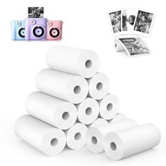 12 Rolls Kids Camera Instant Print Refill Paper Set, HD Printing Thermal Pape…