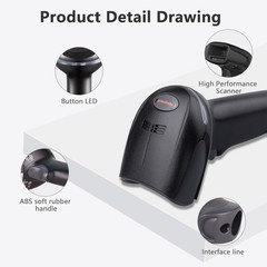 Honeywell 1900G-HD (High Density) 2D Barcode Scanner w/ USB Cable 1900GHD-2USB
