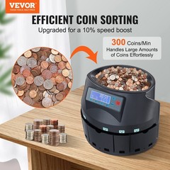 Rapid Coin Sorting Device 300 Coins/min 2000 Storage with LCD