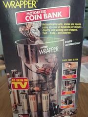 Vintage Money Wrapper Motorized Coin Sorter Bank Working