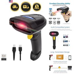 2D Barcode Scanner, Compatible with 2.4G Wireless & Bluetooth & USB Wired Con…