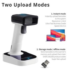 ScanAvenger Wireless Portable 1D&2D with Stand Bluetooth Barcode Scanner