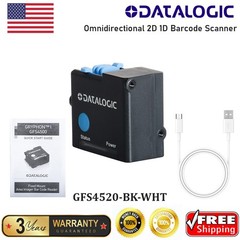 Datalogic GFS4520-BK-WHT Compact 2D/1D/QR Code Barcode Scanner w/ USB Cable