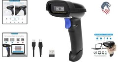 Compatible Bluetooth Barcode Scanner for iPhone Android PC Windows Mac CCD 1D 2D