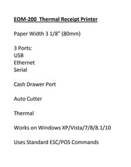 Thermal Receipt Printer – USB, Ethernet/LAN, & Serial Ports – Auto Cutter- Ca…