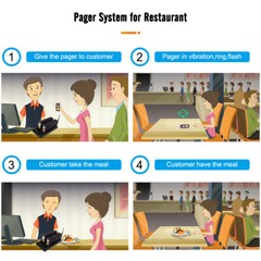 Retekess T112 Wireless Paging Queuing Calling System Restaurant 30 Coaster Bar
