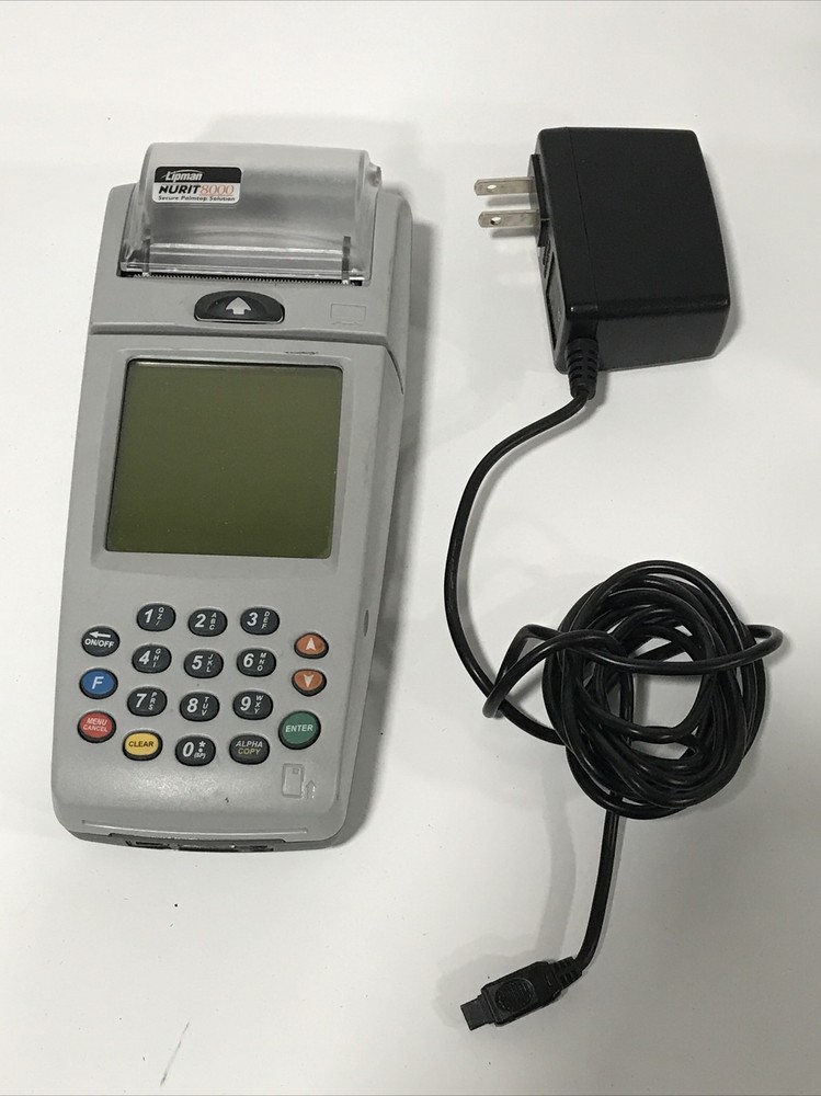 Verifone Nurit 8000s Wireless Palm Credit Card Terminal *Use W/ Cell Phone *CIB*