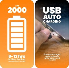 Rechargeable Wireless Barcode Scanner for 1D/2D Codes – Fast Charging & Storage