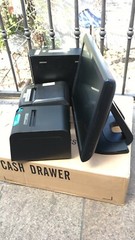15&Prime; Touchscreen All In One POS System Restaurant Point Of Sale 2 Printers