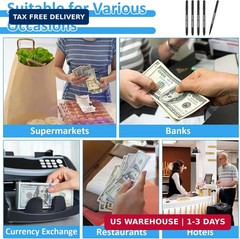 5 Pack Counterfeit Money Detector Pen, Money Marker Bill Detector Pen, Universal