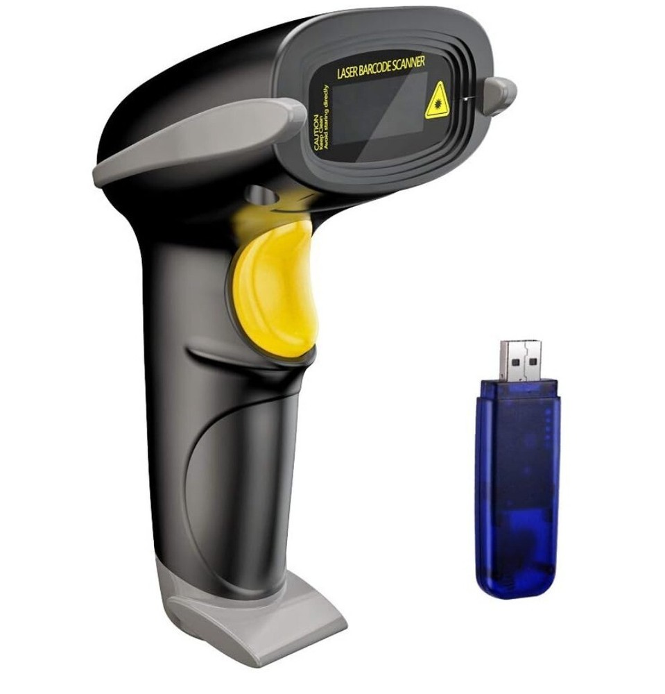 NADAMOO Wireless Barcode Scanner BUR3003 Transmission Distance USB Cordless …