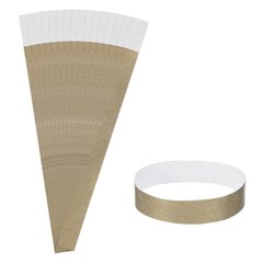Pack of 50 Money Band Bundles, 9.8 x 0.7&Prime; Self-Adhesive Bill Wrappers, Gold