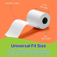 Thermal Paper Rolls [2 1/4&Prime; X 50 Ft] X [10 Rolls] Bpa-Free Receipt Paper for POS