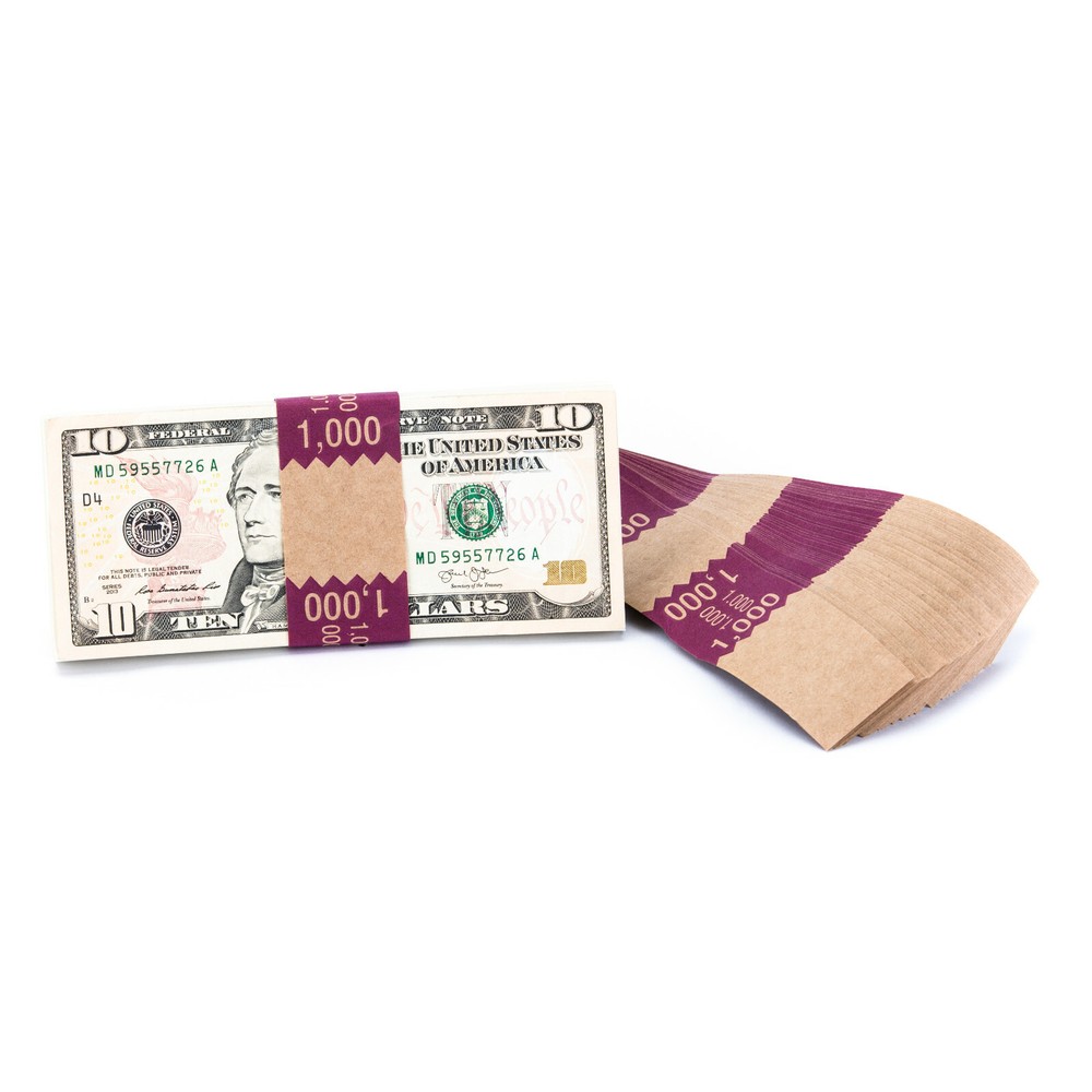Natural Kraft Saw-Tooth $1,000 Currency Band (500)