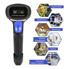 USB 1D Barcode Scanner Handheld Wired CCD Reader For Warehouse And Library Use