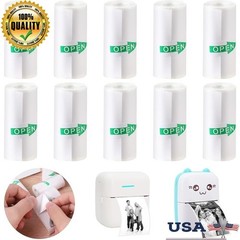 10 Rolls Mini Thermal Sticker Paper Self Adhesive POS Printer Cash Register New
