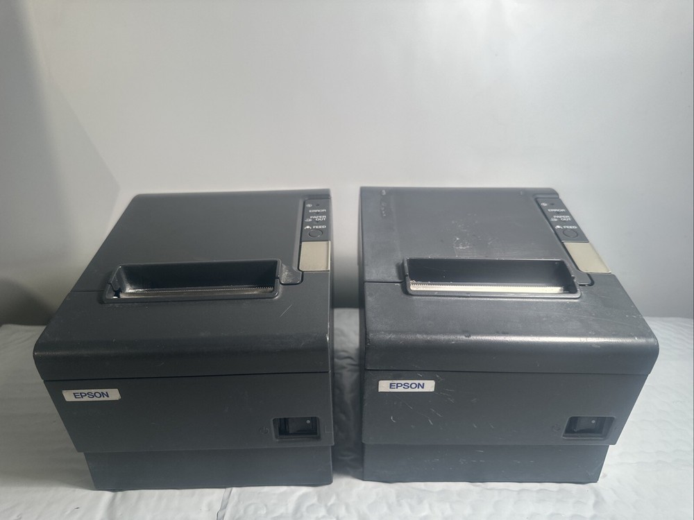 Lot Of 2 Epson TM-T88IV M129H Serial Thermal Printer / No Power Supply