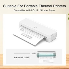 4 Rolls Thermal Paper 8.5x 11 Inches, US Letter Size Paper for Printer, Compa…