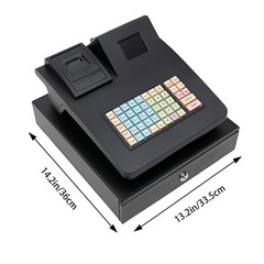 Electronic Cash Register 48 Keys Cash Management System with Thermal Printer USA