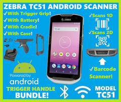 Zebra TC51 Android Barcode Scanner 2D/1D/QR, Cradle + Trigger Handle Bundle!🔥⭐