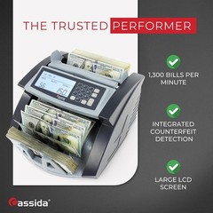 5520 UV/MG Bill Counter – Fast 1300 Notes/Min Counting Speed